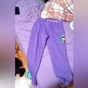 Purple sweatpants from Dollar General size large